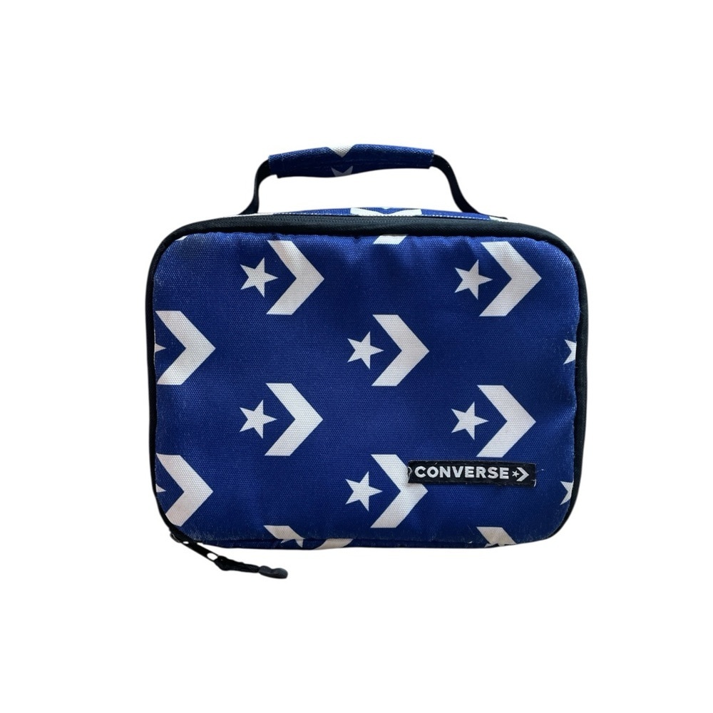 Converse Lunch Box Blue White Star Print Insulated Cooler Bag Handle Zip Soft